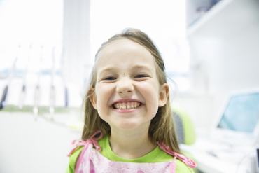 Young girl at dentist