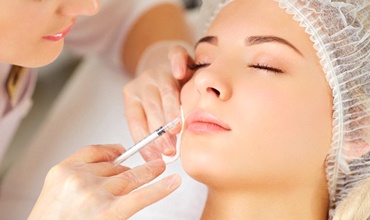 A woman having Botox injections