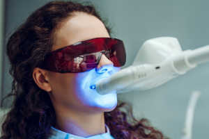 woman having whitening treatment