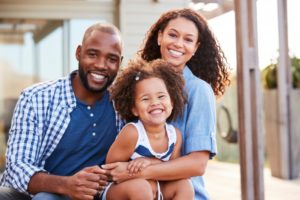 a family smiling together